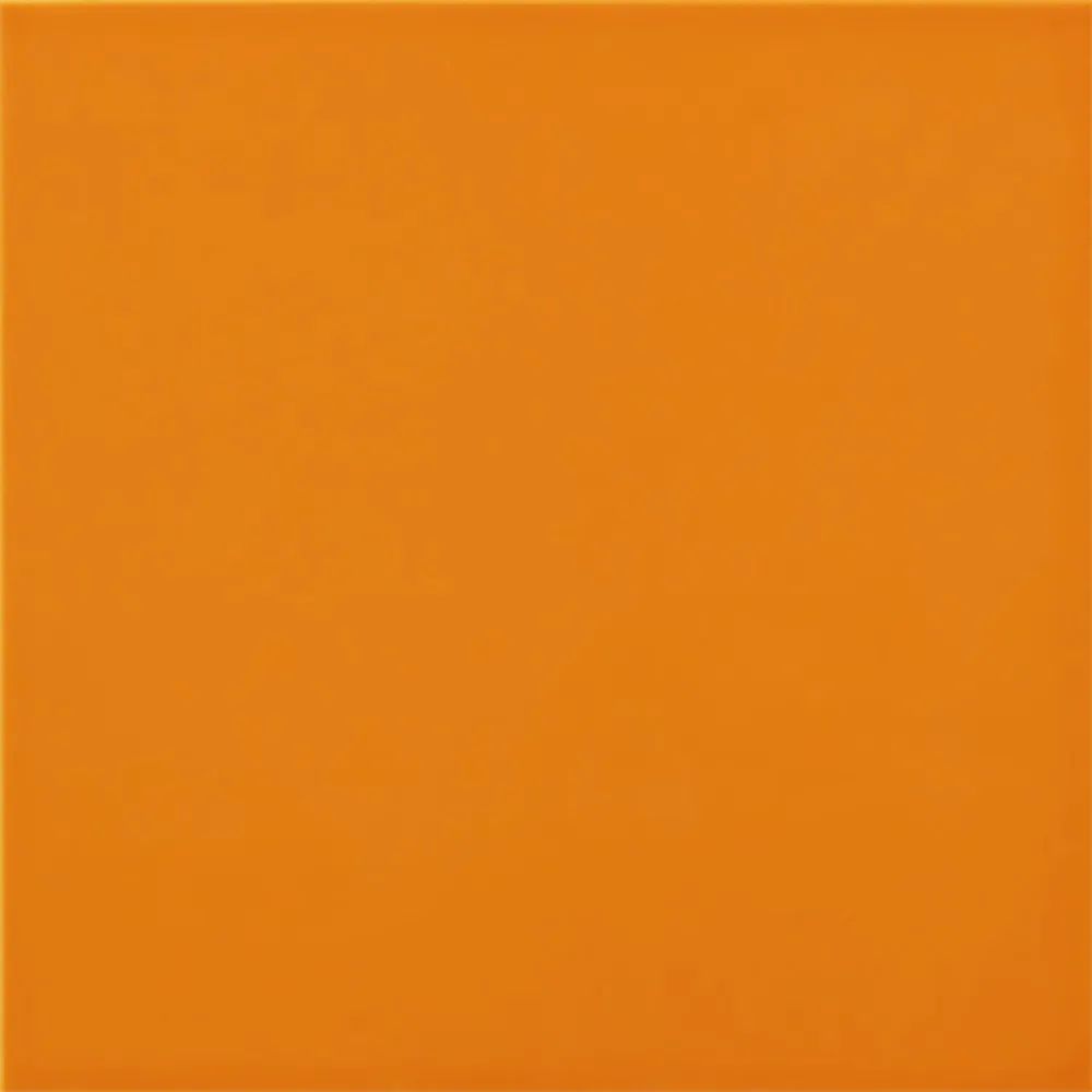 Caja Azulejo Liso Naranja Brillo 20x20 cm Ribesalbes