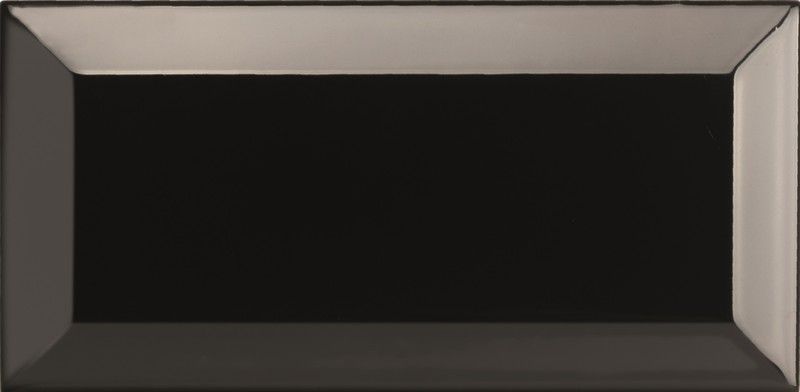 Caja Azulejo Manhattan Negro bisel brillo 7,5x15   0,5m2/caja  44 piezas/caja Pissano