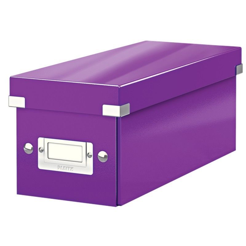 Caja Click & Store CD Box (143x147x352 mm), violeta