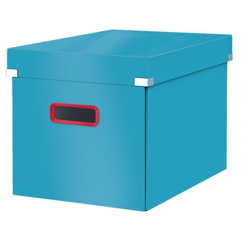 Caja Click & Store Cosy cúbica Grande (320x360x310 mm), azul