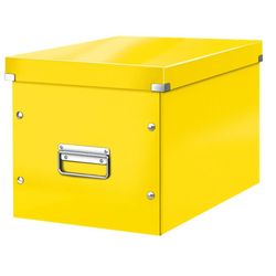 Caja Click & Store cúbica Grande (320x360x310 mm), amarillo