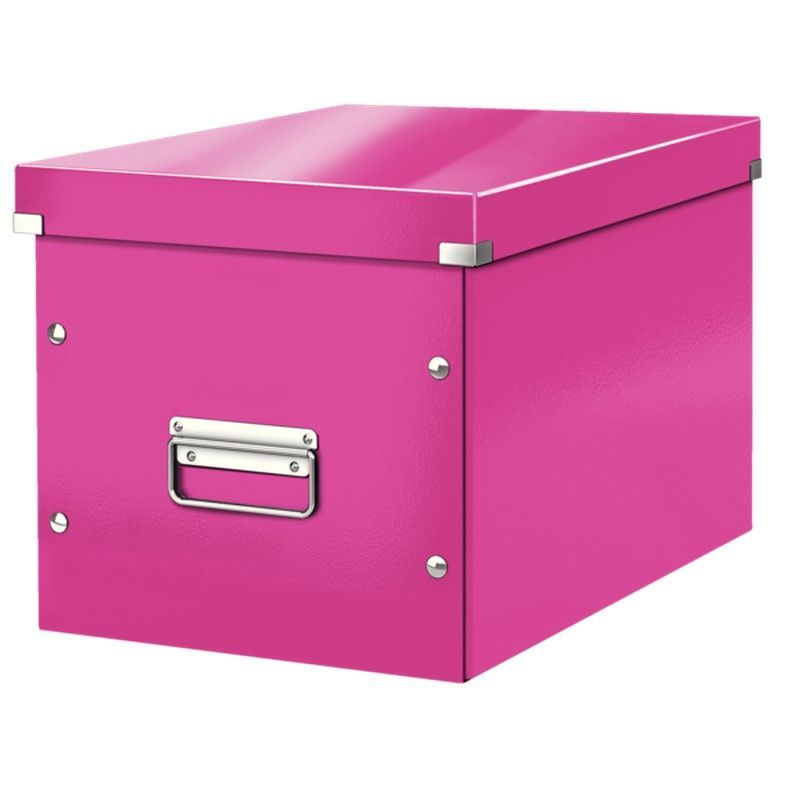 Caja Click & Store cúbica Grande (320x360x310 mm), fucsia