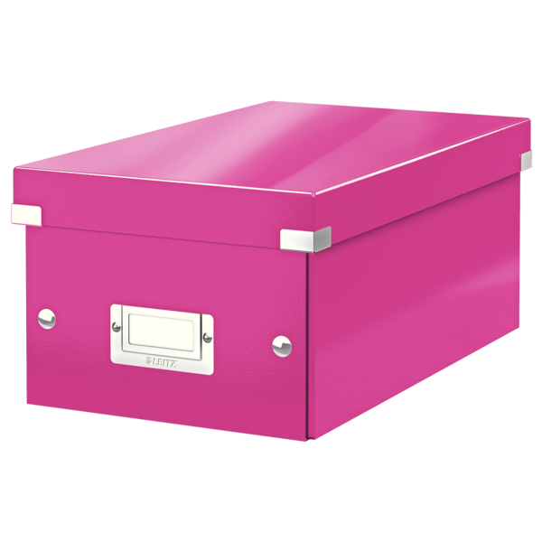 Caja Click & Store DVD Box (206x147x352 mm), fucsia