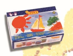 Caja con 6 botes de 125cc pintura dedos jovi