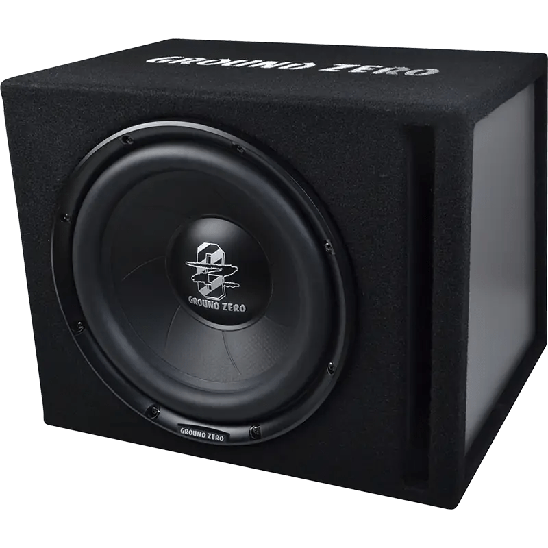 Caja con Subwoofer GROUND ZERO GZIB 25BR | 25 cm / 10 Pulgadas | Vented (Bass-Reflex) | 250 W RMS