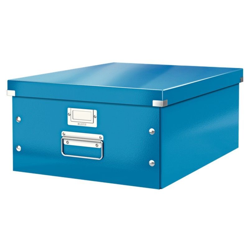 Caja de archivo universal Click & Store Grande (369x200x484 mm), azul