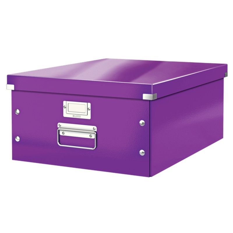 Caja de archivo universal Click & Store Grande (369x200x484 mm), violeta