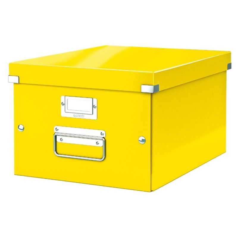 Caja de archivo universal Click & Store Mediana (281x200x369 mm), amarillo