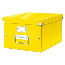 Caja de archivo universal Click & Store Mediana (281x200x369 mm), amarillo