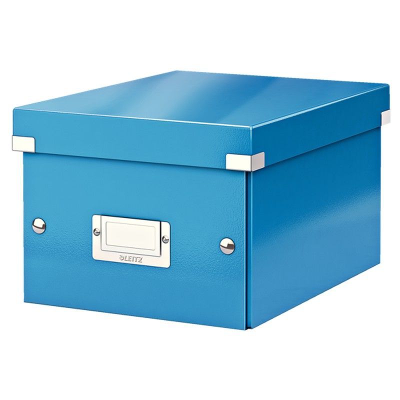 Caja de archivo universal Click & Store Pequeña (216x160x282 mm), azul