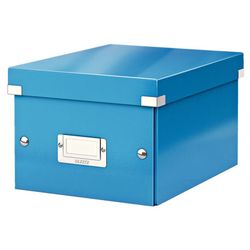 Caja de archivo universal Click & Store Pequeña (216x160x282 mm), azul