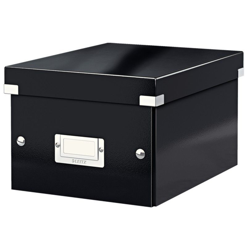 Caja de archivo universal Click & Store Pequeña (216x160x282 mm), negro