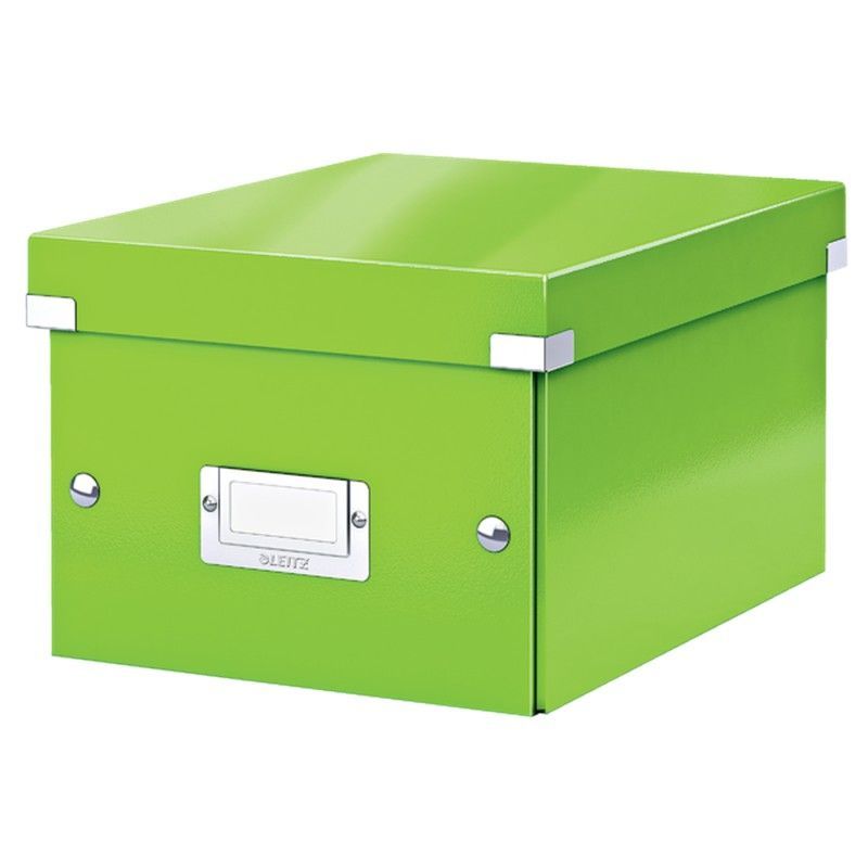 Caja de archivo universal Click & Store Pequeña (216x160x282 mm), verde