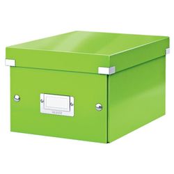 Caja de archivo universal Click & Store Pequeña (216x160x282 mm), verde