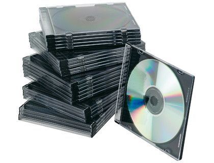 Caja de Cd Q-Connect Slim -Con Interior Negro -Pack de 25 Unidades