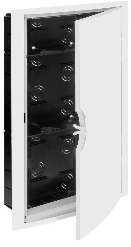 Caja de conexión de empotrar. De 300x 500x60mm. Marco y puerta blanco.