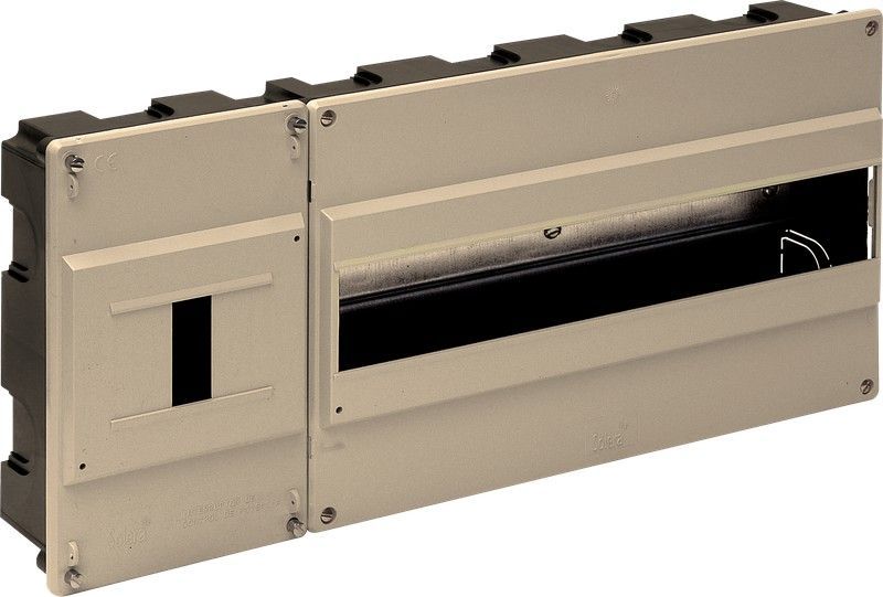 Caja de distribución de empotrar para 16 elementos + 4 precintables.