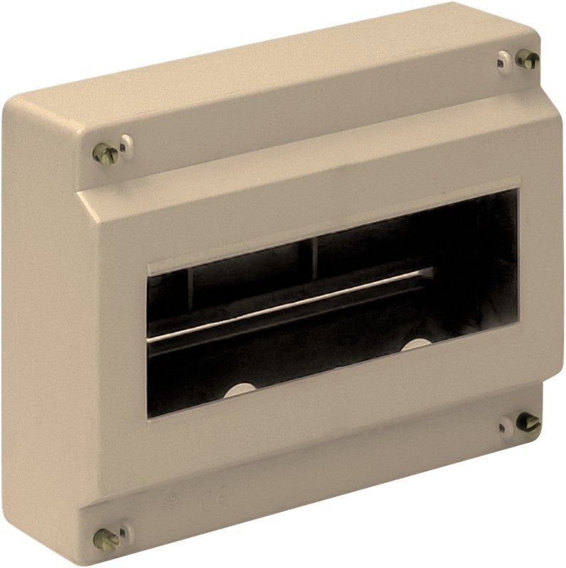 Caja de distribución de superficie para 8 elementos.