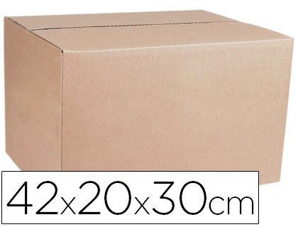 Caja de embalar marron q-connect doble canal 420x200x300 mm