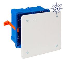 Caja de empalme para empotrar en tabiques huecos 107x107x45mm solera