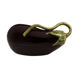 Caja de loza en morado, 31,5 x 15 x 15 cm | Berenjena