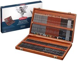 Caja de madera de 72 lápices Derwent para sketching