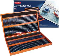 Caja de madera de 72 lápices Derwent watercolour