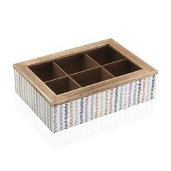 Caja de té corduroy