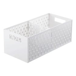 Caja de verduras de ABS en blanco, 15,3 x 32 x 12,2 cm | Tower