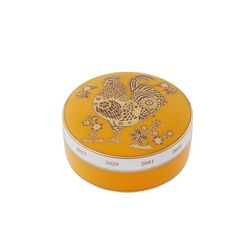 Caja decorativa de porcelana en amarillo y dorado, 10,1 x 10,1 x 4,5 cm | Golden