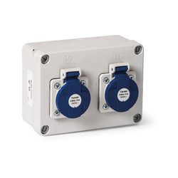 Caja Estanca 2 Tomas 2P+Tt Lateral