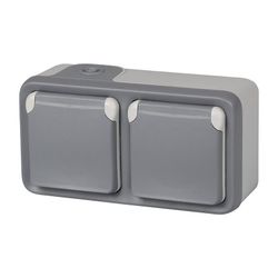 Caja estanca LEGRAND Plexo TMIP55. Base Enchufe Doble Exter.Ip55 Ser. Plexo