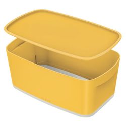 Caja Leitz MyBox Cosy pequeña con tapa, amarilla