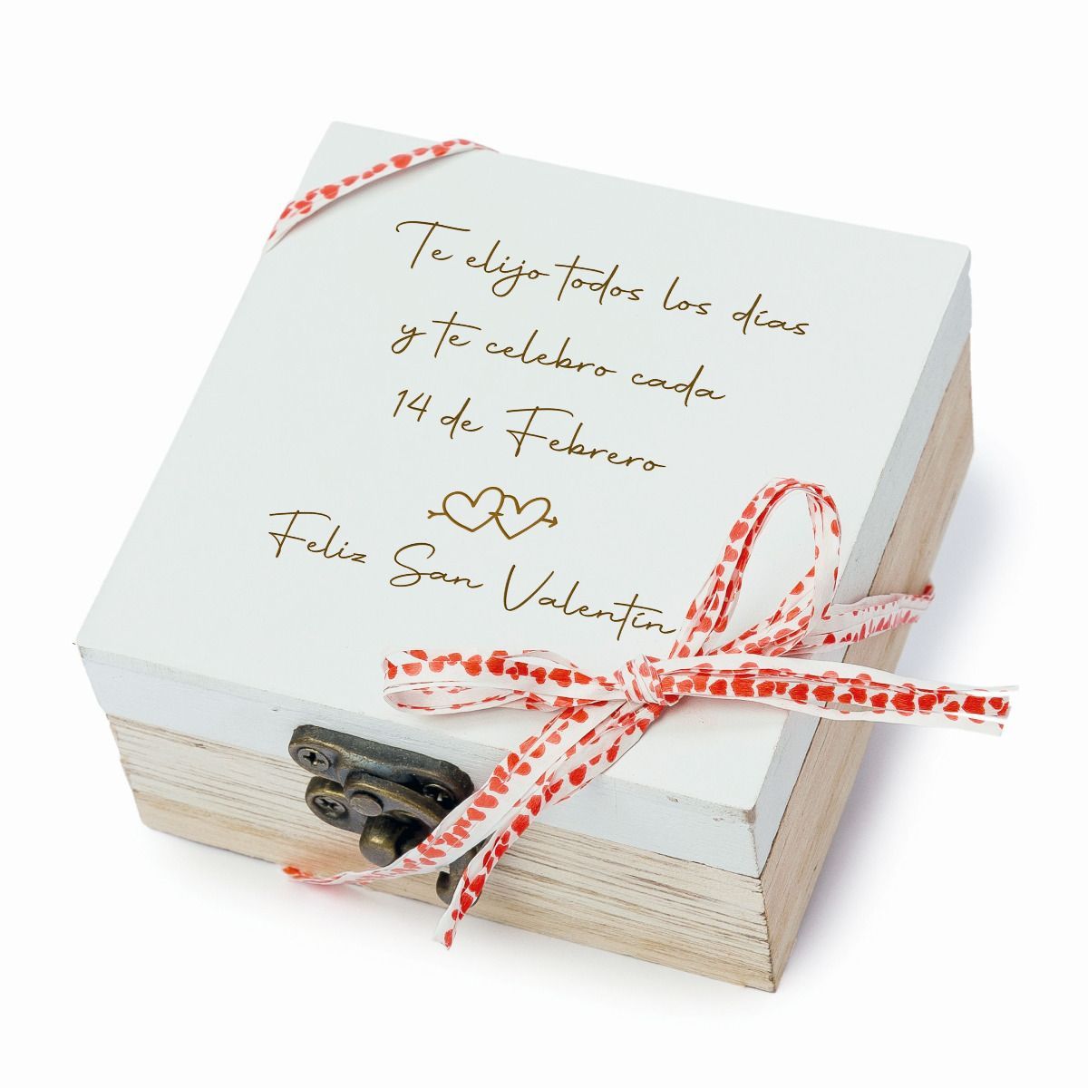 Caja madera San Valentín 5 cora-choc 8,5x4,5x8,5cm.