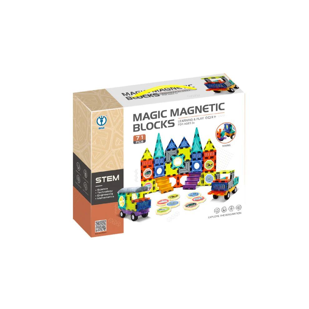 Caja Magnetices Blocks - 71 Piezas