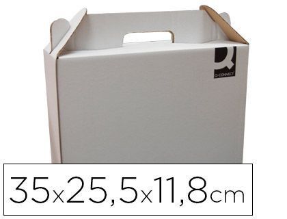 Caja Maletin con Asa Q-Connect Carton para Envio y Transporte 350X118X255 Mm