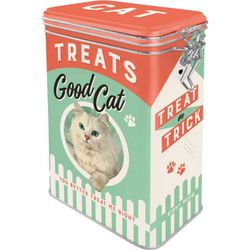 Caja Metal Cocina Animal Club Cat Treats Good Boy Retro Vintage
