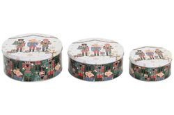 Caja Metálica Navidad ideal Regalo Set 3 Cascanueces Ideal Regalo