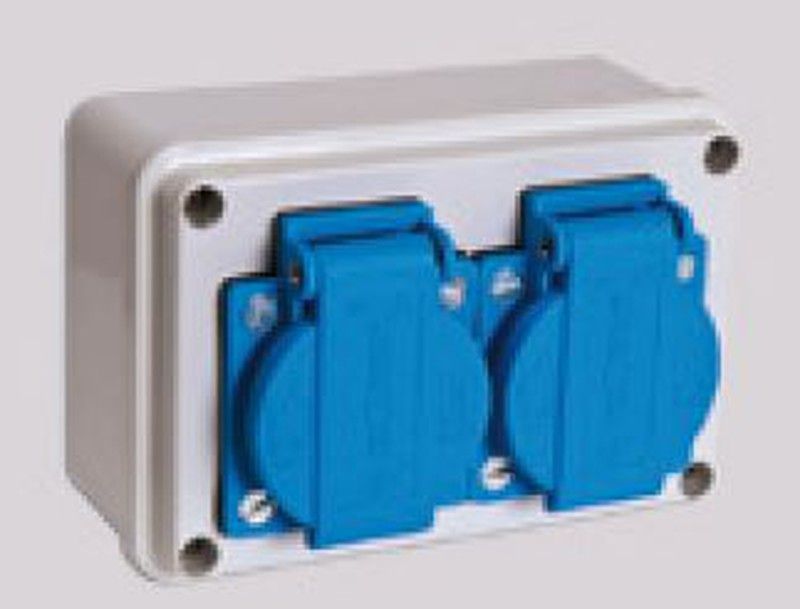 Caja montada con 2 tomas Schuko