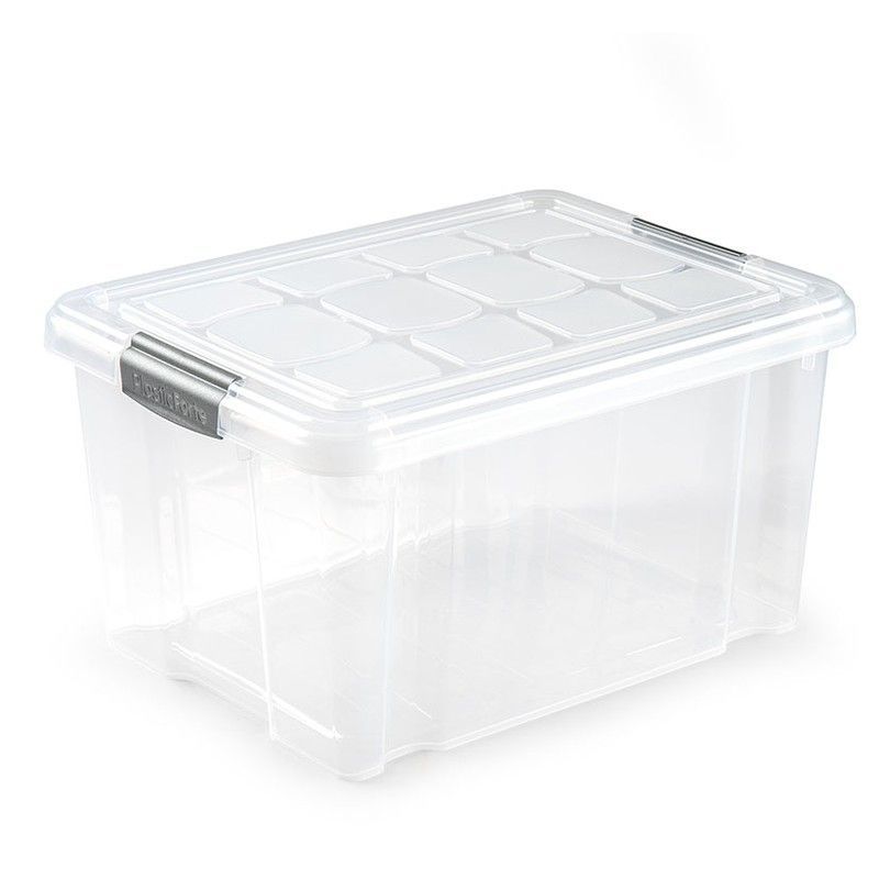 Caja ordenación multiuso Caja Plast. 16L. Plata 40X30X21 Cm.