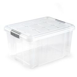 Caja ordenación multiuso Caja Plast. 16L. Plata 40X30X21 Cm.