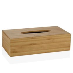 Caja Pañuelos Rectangular de Bambú, 26x14x7cm