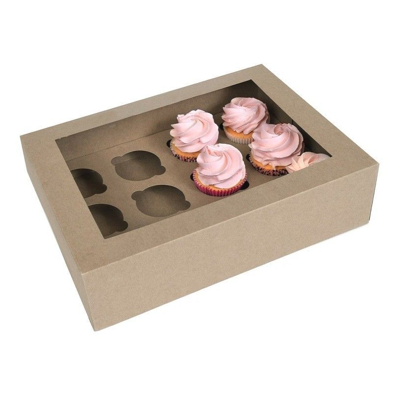 Caja para 12 cupcakes pack de 2