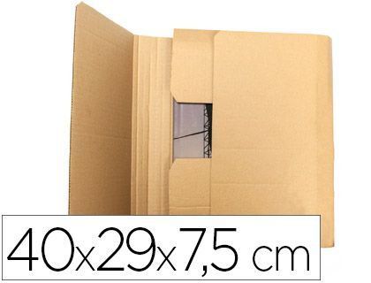 Caja para Embalar Q-Connect Libro Medidas 400X290X75 mm Espesor Carton 3 Mm