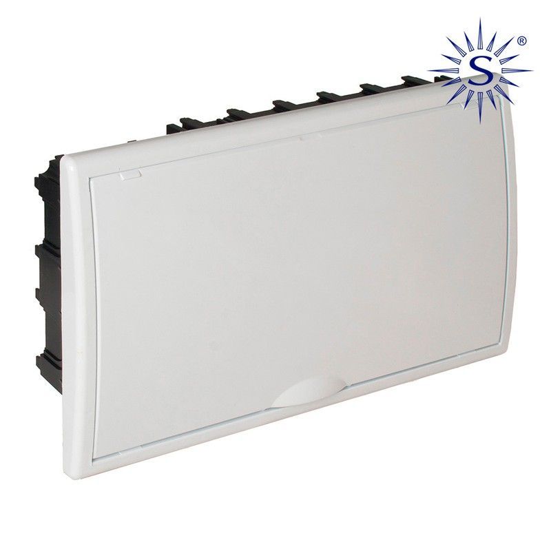 Caja para icp 1-4 elementos distribucion hasta 12 elementos para empotrar ip40 solera