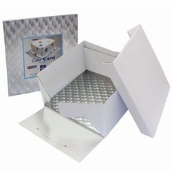 Caja para tartas con bandeja 3mm pme 27,5x27,5x15 cms