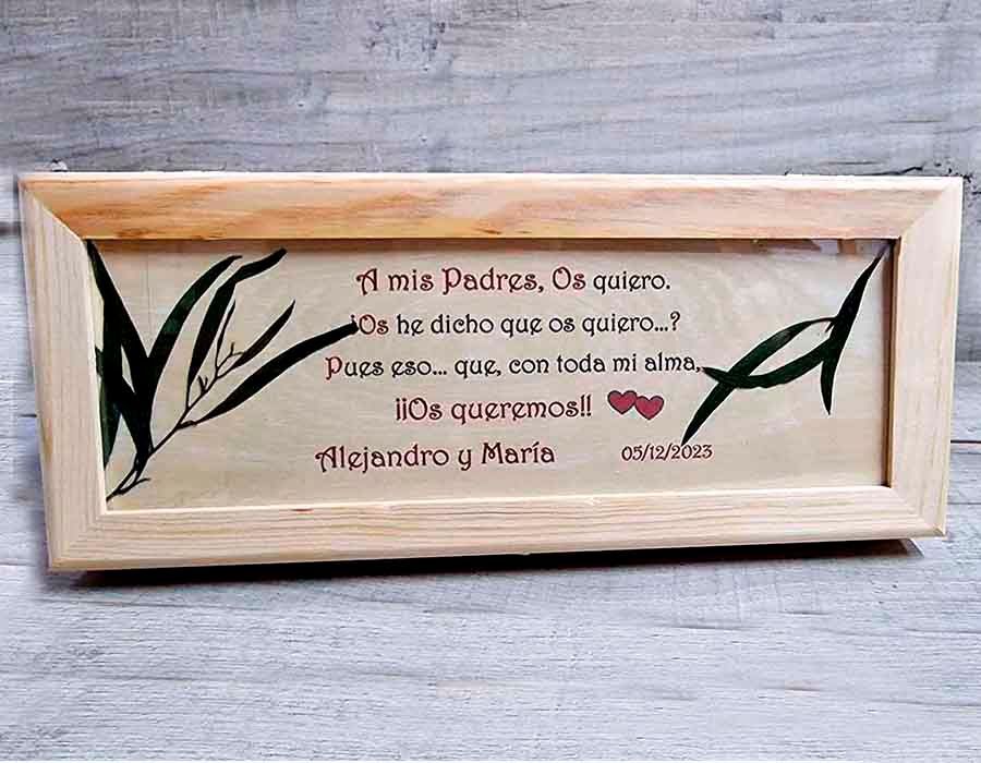 Caja Personalizada Marco y Flores