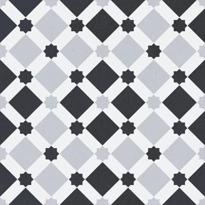 Caja Porcelánico 20x20 Dusk hidraulico   1 M2/Caja   25 Pzas/Caja Mayolica