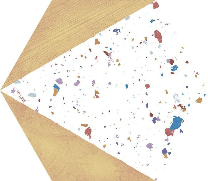 Caja Porcelánico hexagonal 25x29 Stracciatella honey 0,93m2  17 piezas  Aparici