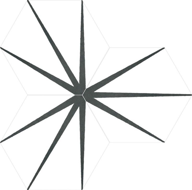 Caja Porcelánico Rectificado Hexagonal 25x29 White Starline 17 Piezas 0,93m2 Apavisa